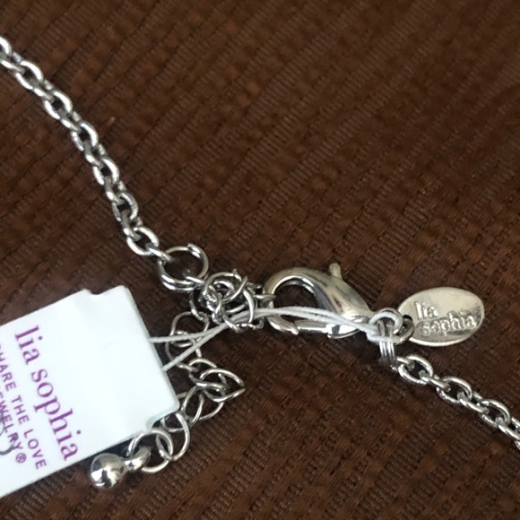 NWT Lia Sophia Silver Turquoise necklace - Picture 4 of 5